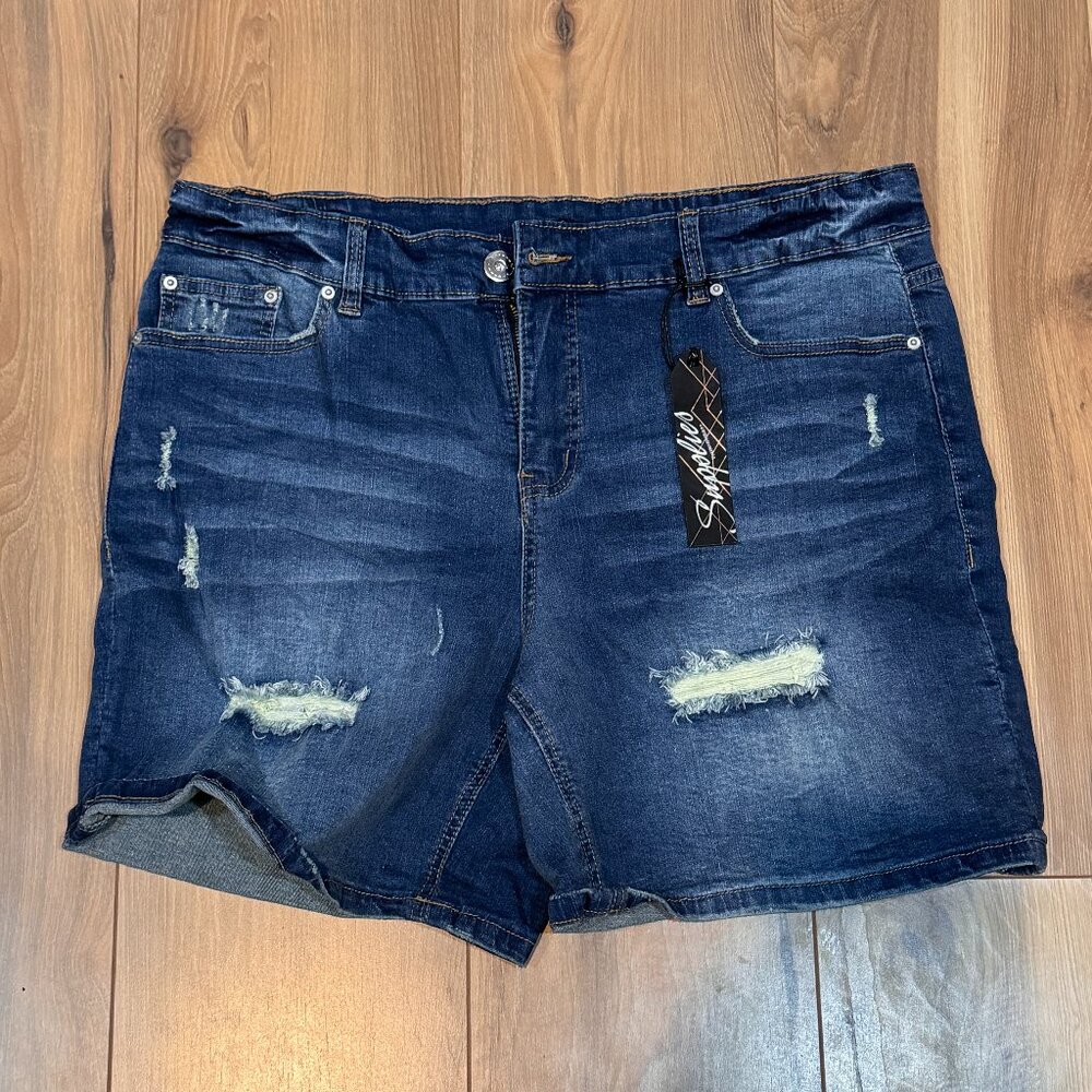 NWT Supplies Bermuda Distressed Denim Shorts